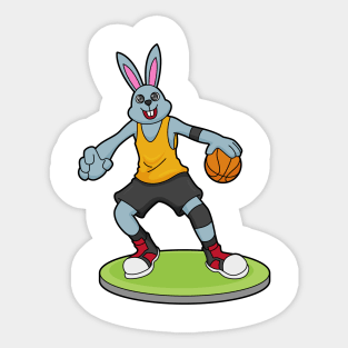 Rabbit as Basketball player with Basketball Sticker